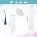 Marcapáginas de aluminio con diseños personalizables - Tamaño 4.7" x 1.3" pulgadas - Marcalibros