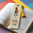 Marcapáginas de aluminio con diseños personalizables - Tamaño 4.7" x 1.3" pulgadas - Marcalibros