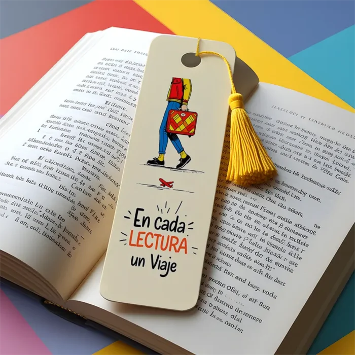 Marcapáginas de aluminio con diseños personalizables - Tamaño 4.7" x 1.3" pulgadas - Marcalibros