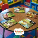 Set de 15 Tarjetas ilustradas - Los Animales de la Granja - Set de Tarjetas educativas bilingüe Español - Inglés