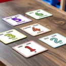 Set de 10 Tarjetas educativas de los Números - Tarjetas didácticas del 0 al 9 - Tamaño de 4x4" pulgadas