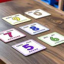Set de 10 Tarjetas educativas de los Números - Tarjetas didácticas del 0 al 9 - Tamaño de 4x4" pulgadas