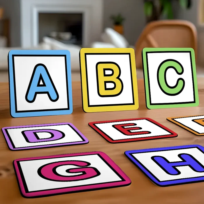Set de 27 tarjetas educativas para enseñar el abecedario - Set de tarjetas didácticas de las letras