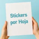 Stickers/pegatinas personalizadas por hoja en vinil adhesivo a prueba de agua - tamaño: hoja carta (8.5” x 11”)