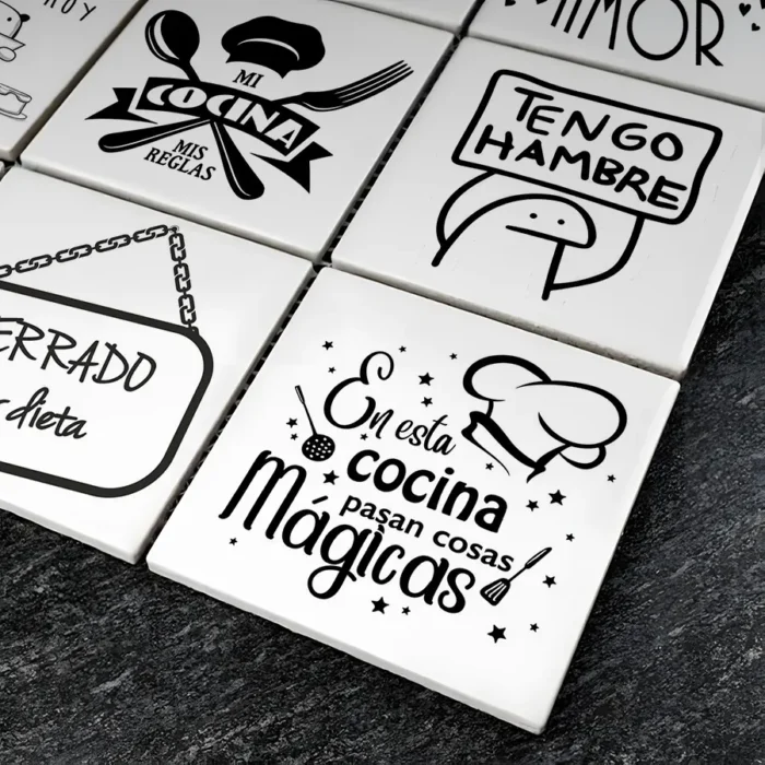 Azulejos de ceramica con diseños personalizables - tamaño de 4" x 4" pulgadas - Arma tu diseño personalizado - precio por unidad
