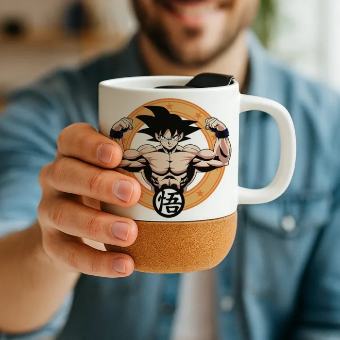 Vaso / Taza térmica con base de corcho y tapa antiderrame con diseño personalizable de 15oz