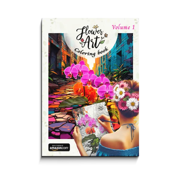 Flower Art Coloring Book